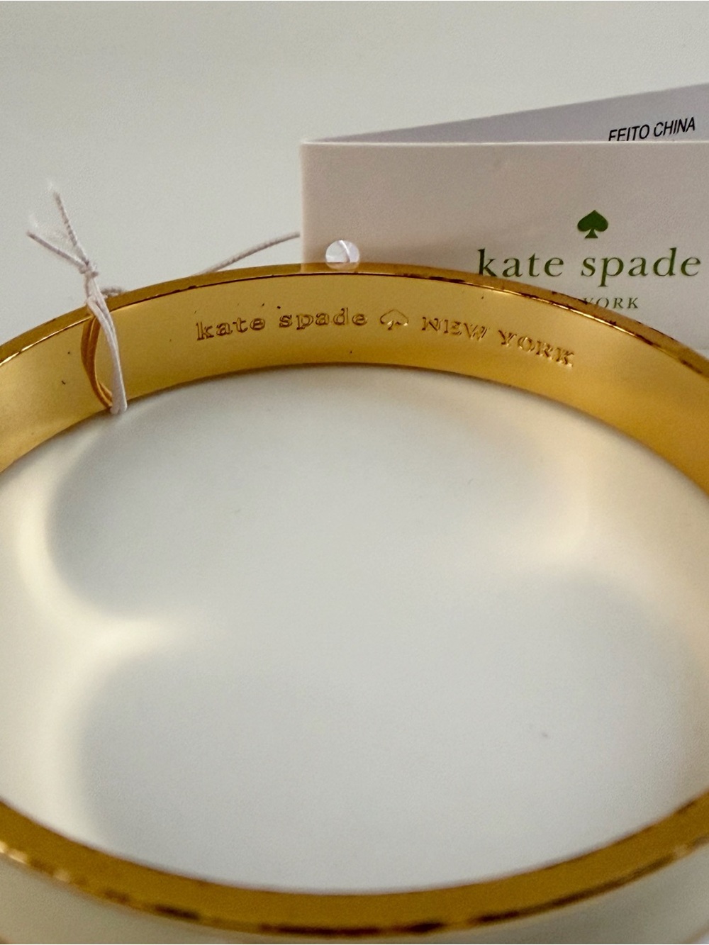 Kate Spade Gold Tone Enamel Bangle Bracelet - Picture 5 of 11